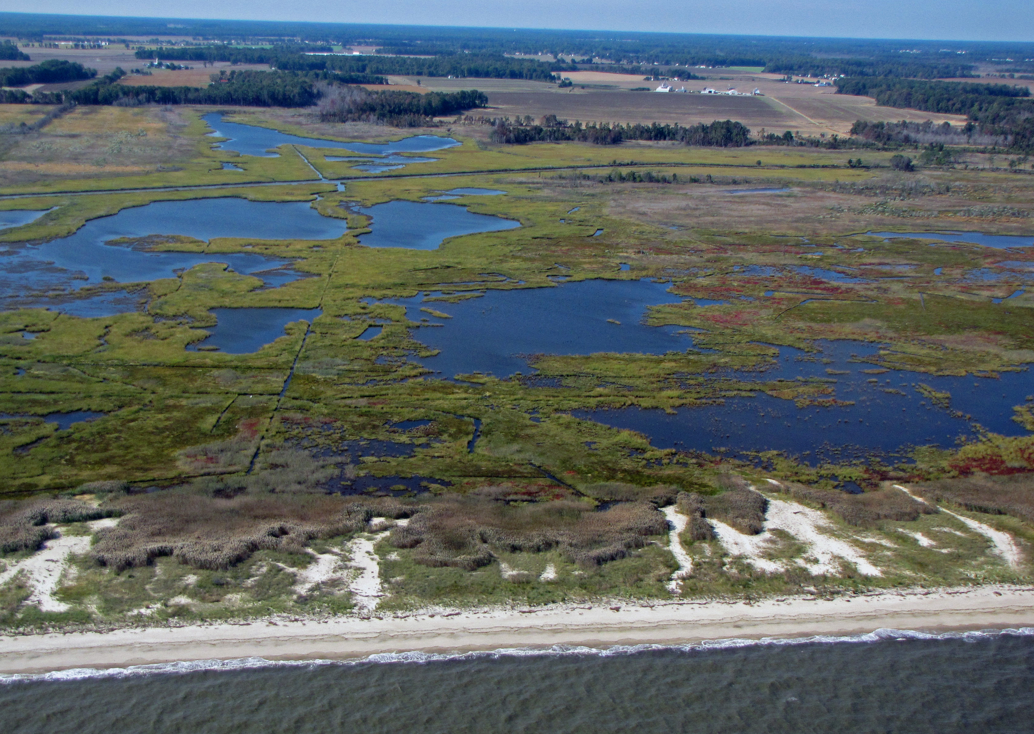 Aerial View of Prime Hook National Wildlife Refuge