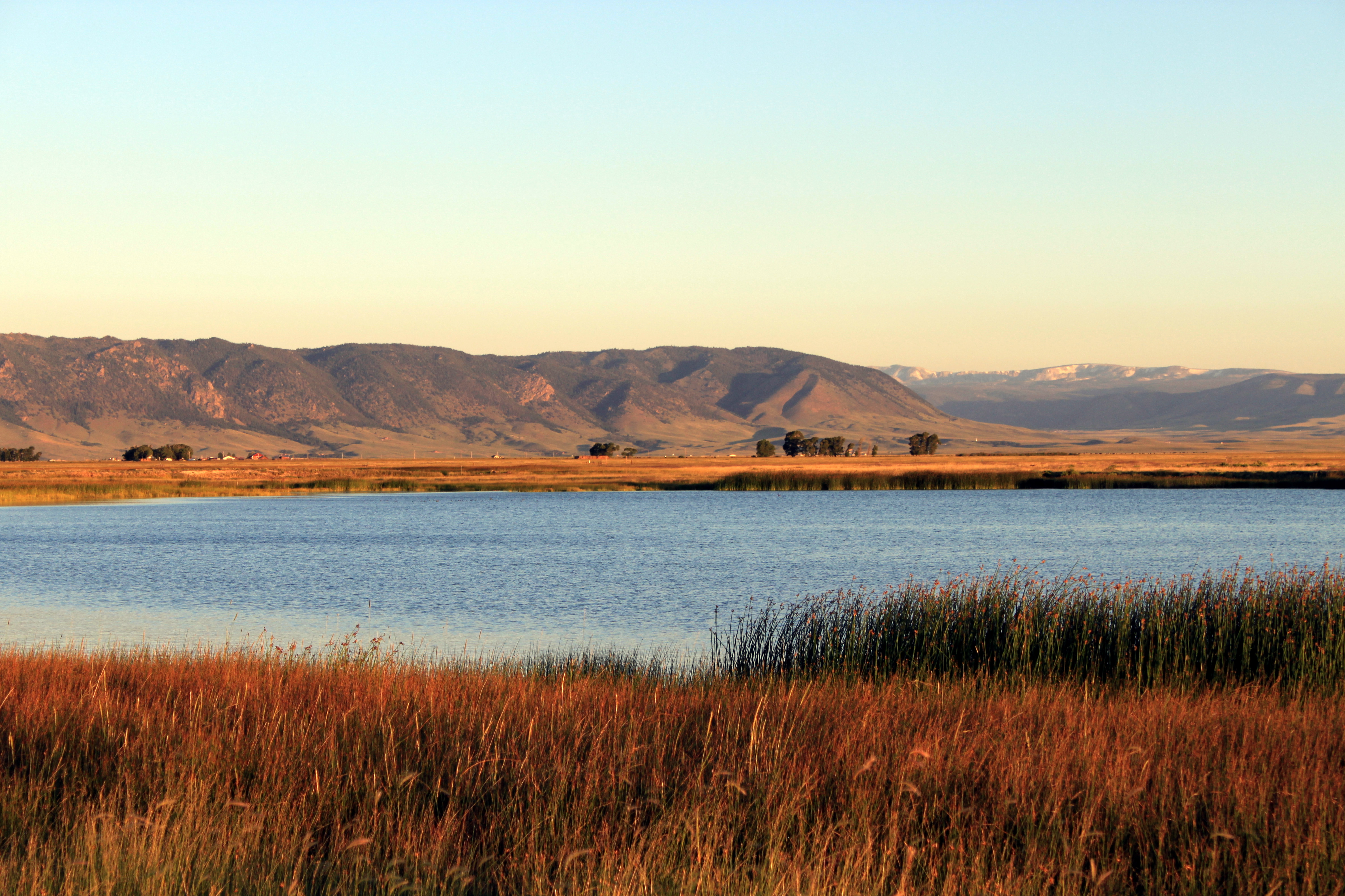 Morning view of Mortenson Lake National Wildlife Refuge, part of the Laramie Plains refuges in south central Wyoming.
