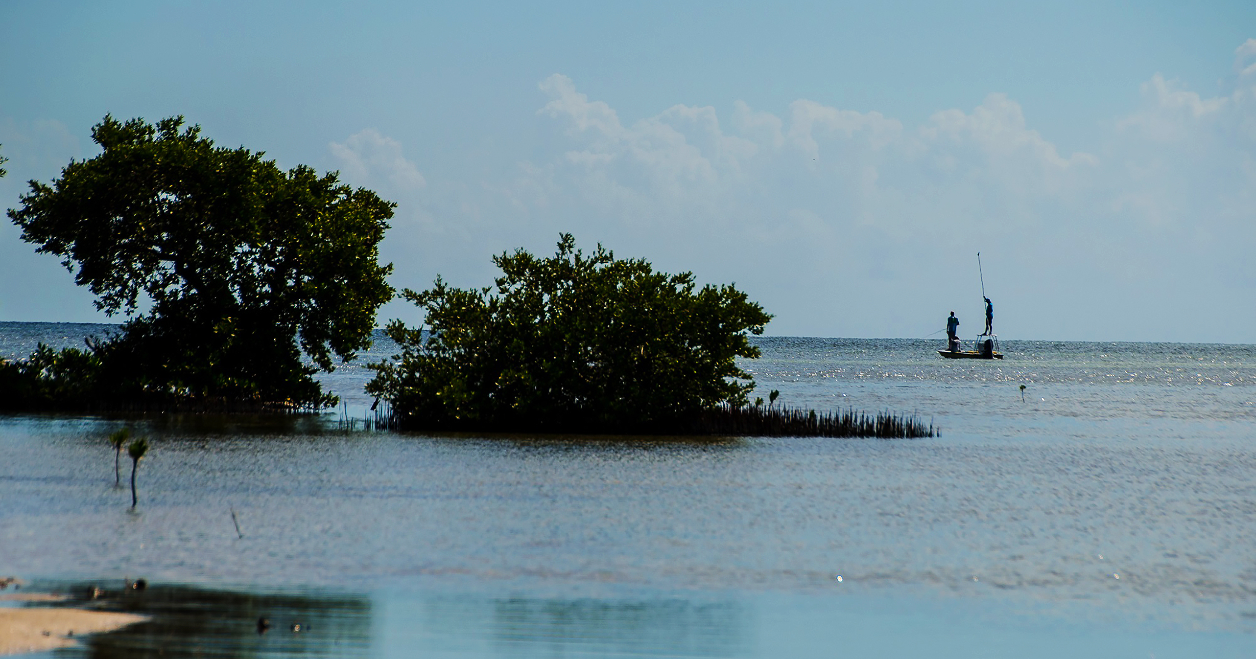 Fishermen on the water at Key West NWR