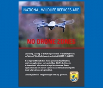 National Wildlife refuge Service No Drone Zone information flyer