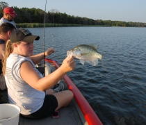 Boat fishing for crappie