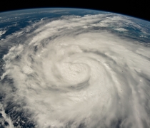 A satalite image of Hurricane Image from International Space Station