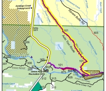 Map showing detour on Charles M. Russell NWR