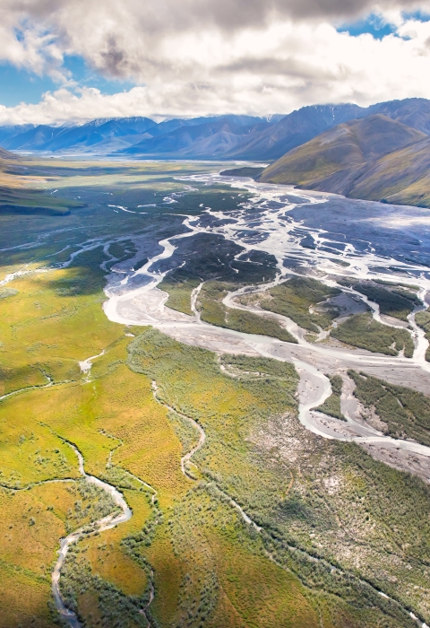 Arctic National Wildlife Refuge valley and mountains