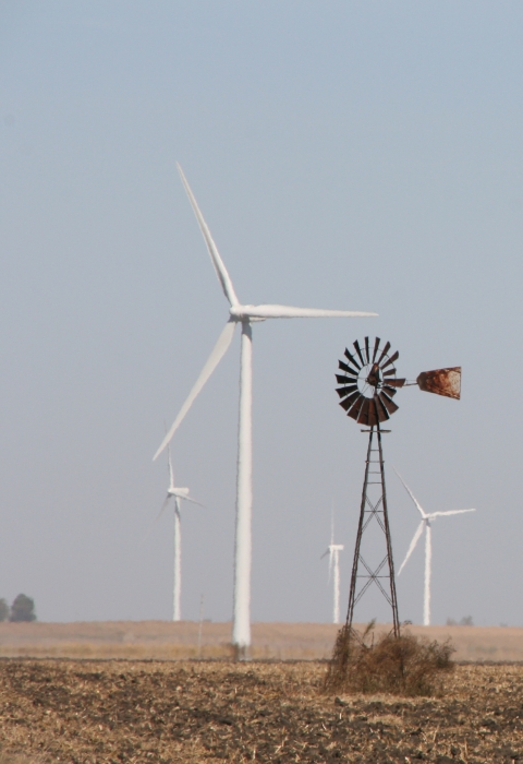 Wind turbines in northwest Indiana