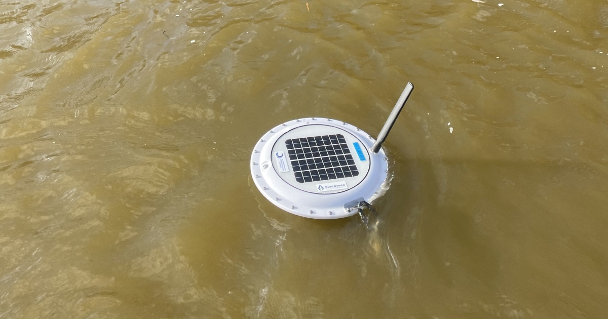 Floating water quality sensors on Lake Mattamuskeet | U.S. Fish ...