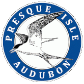 Presque Isle Audubon logo, depicting a blue and white circle with a bird in the center.