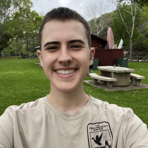 Shawn Moore in a park