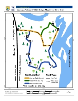 Map of the Magalloway River Trail at Umbagog