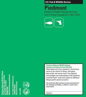 Piedmont National Wildlife Refuge Hunt Fish Brochure Cover Image