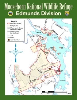 Map of the Edmunds Division of Moosehorn National Wildlife Refuge.