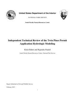 Independent Technical Review of the Twin Pines Permit Application Hydrologic Modeling