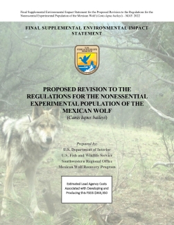 Final SEIS for the Proposed Revision to the Regulations for the Nonessential Experimental Population of the Mexican Wolf (Canis lupus baileyi)