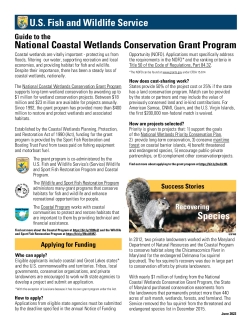 National Coastal Wetlands Conservation Grant Program Factsheet
