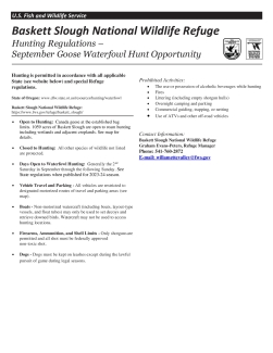 2023 Baskett Slough NWR Sept. Goose Hunt Information