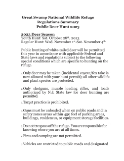 2023 Great Swamp NWR Deer Hunt Regulations