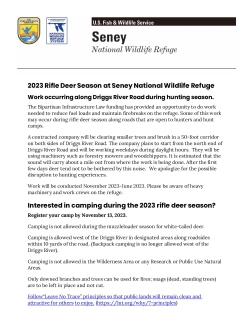 2023 Seney National Wildlife Refuge Hunting Press Release