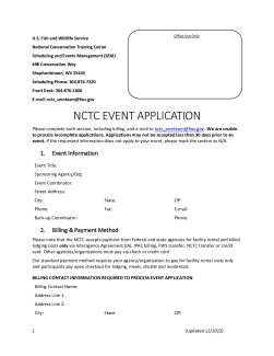 NCTC Event Application