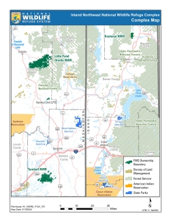 Inland Northwest National Wildlife Refuge Complex Map