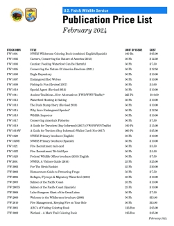 USFWS Publications Price List - February 2024