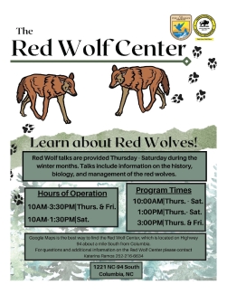 Red Wolf Center Program Schedule