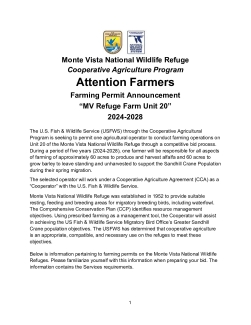2024 MVNWR Unit 20 Farm bid package