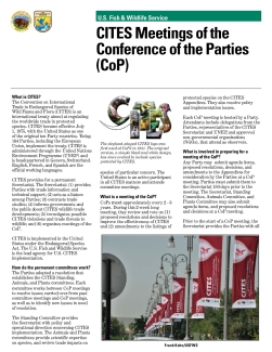 CITES Meetings of the Conference of the Parties (CoP)