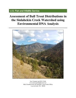 Assessment of Bull Trout occupancy within the Sinlahekin Creek watershed in the Okanogan Basin, WA using eDNA analysis