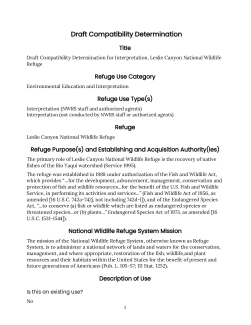 Leslie Canyon Draft Compatibility Determination on Environmental Education and Interpretation 2024