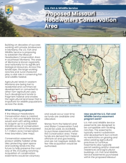 Proposed Missouri Headwaters Conservation Area Fact Sheet