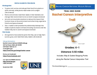 Rachel Carson National Wildlife Refuge K-1 Teacher Led Trail Hike Guide