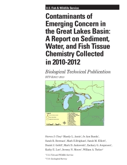 Contaminants of Emerging Concern in the Great Lakes Basin: A Report on Sediment, Water, and Fish Tissue Chemistry Collected in 2010-2012