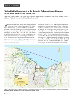 Wetland Habitat Assessments at the Rochester Embayment Area of Concern on the South Shore of Lake Ontario, USA