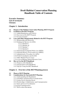 HCP handbook draft