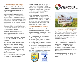 Ankeny Hill Nature Center History and Map