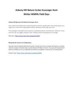 Ankeny Hill Nature Center Scavenger Hunt_WWFD 2022