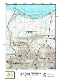 Arctic National Wildlife Refuge: Map of Guide Use Area ARC 01
