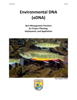 Environmental DNA (eDNA) Best Management Practices for Project Planning, Deployment, and Application