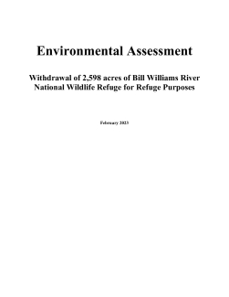 EA for Withdrawal of 2,598 acres of Bill Williams River for Refuge Purposes