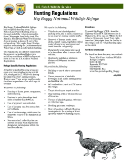 Big Boggy NWR - General Waterfowl Hunting Regulations