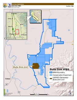 Butte Sink Unit map at Sacramento National Wildlife Refuge Complex