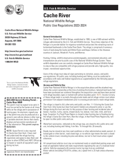 Cache River National Wildlife Refuge Public Use Regulations 