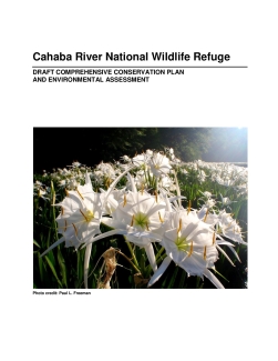 Cahaba River CCP Draft published May 2015