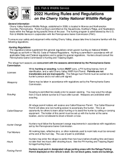 Cherry Valley National Wildlife Refuge 2022 Hunt Regulations.pdf