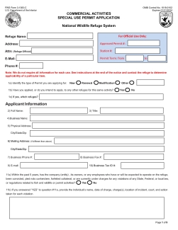 Commercial Activities Special Use Permit Application FWS Form 3-1383-C Blank