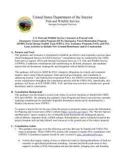 S7 Consultation Guidance and Clearance Letter for USDA FSA with USFWS Georgia ESFO
