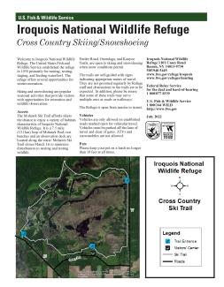 Iroquois National Wildlife Refuge Cross Country Skiing and Snowshoeing Fact Sheet