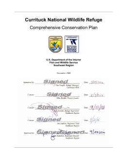 Comprehensive Conservation Plan for Currituck NWR