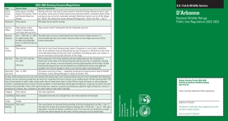 D'Arbonne NWR Hunting Regulations Brochure 2022-2023