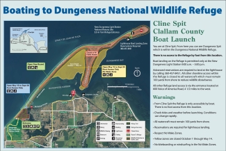Dungeness NWR Boating Map, Cline Spit